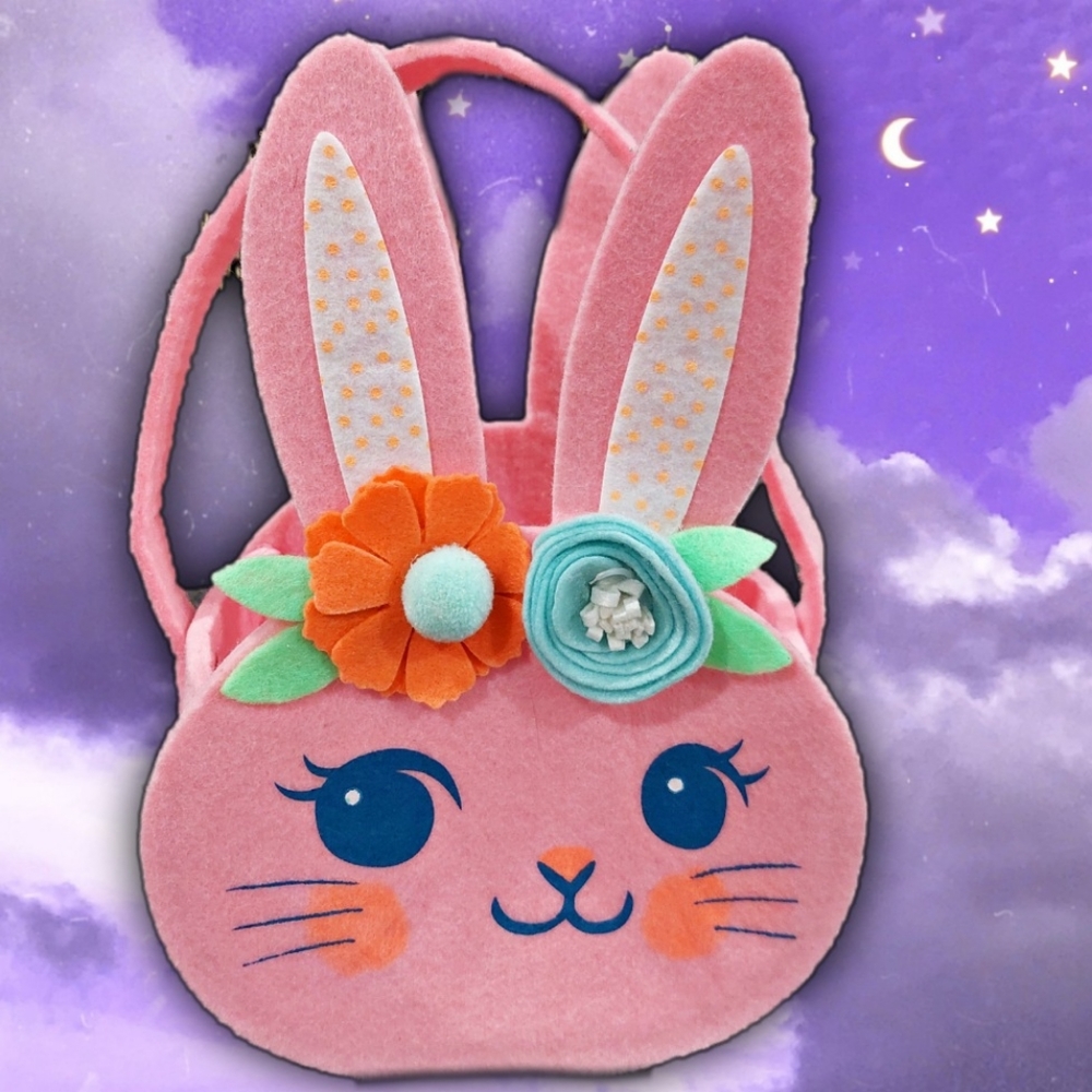 Super Cute Cottage Bunny Basket - Picture 1 of 5